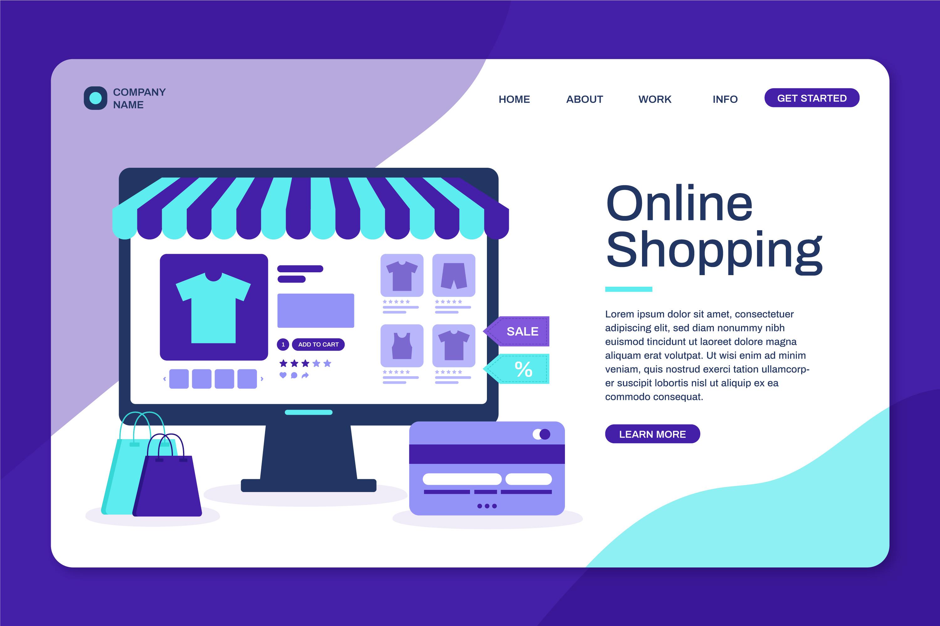 e-commerce website image, Designed by Freepik